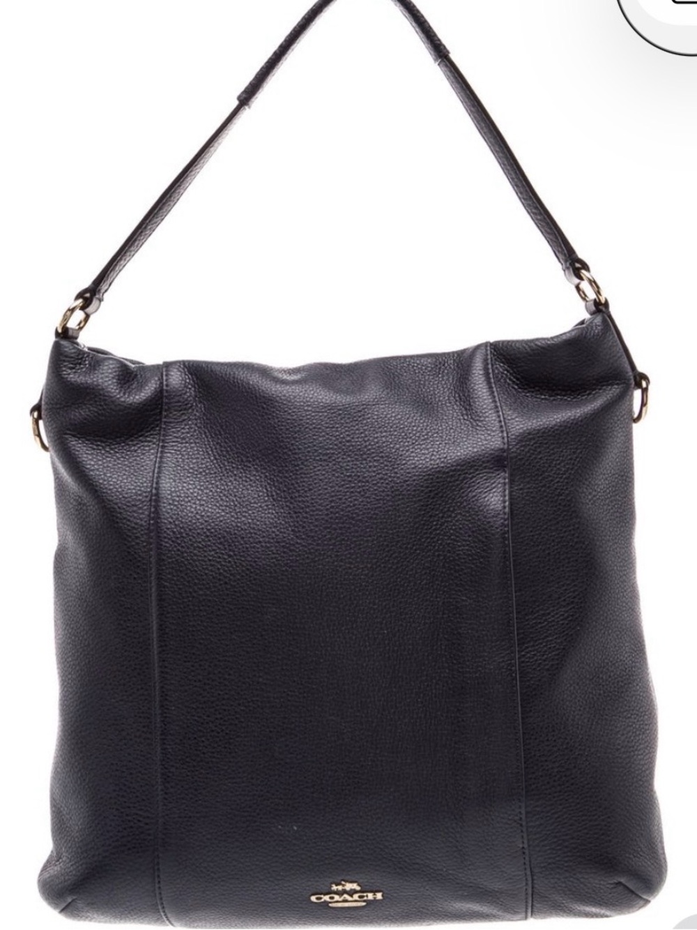 Coach Blue Leather Shoulder Hobo with Gold Hardware